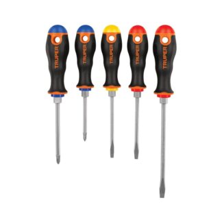 Juego De 5 Desarmadores Mango Comfort Grip, Truper