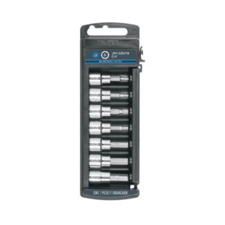 Juego De 7 Dados Cuadro 3/8 Punta Hexagonal mm, Truper