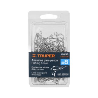 Blister Con 100 Anzuelos Para Pesca # 8, Truper