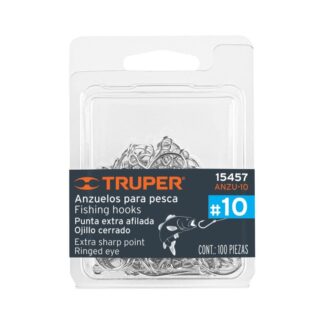 Blister Con 100 Anzuelos Para Pesca # 10, Truper