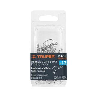 Blister Con 100 Anzuelos Para Pesca # 13, Truper