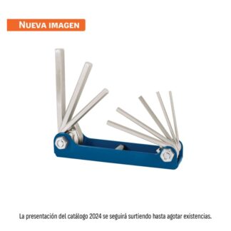 Juego De 8 Llaves Allen mm Tipo Navaja, Cuerpo De Lamina