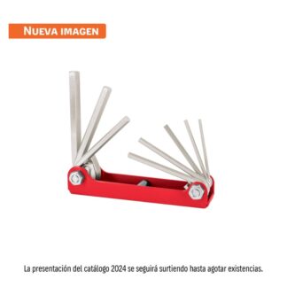 Juego De 8 Llaves Allen Std Tipo Navaja, Cuerpo De Lamina