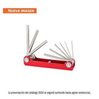 Juego De 9 Llaves Allen Std Tipo Navaja, Cuerpo De Lamina