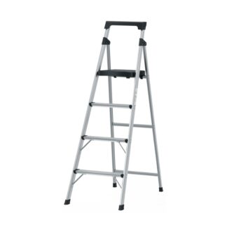 Escalera Tubular Plegable, 4 Peldaños, Aluminio, Truper