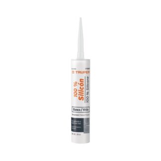Sellador Blanco 100% Silicon De 280 ml, Truper