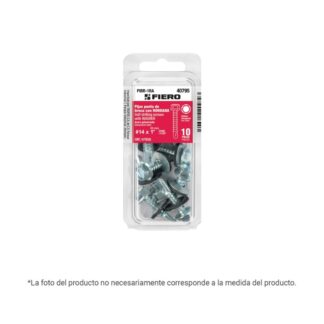 Blister Con 7 Tornillos 1-1/2 Hexagonal Punta Broca Con Rondana