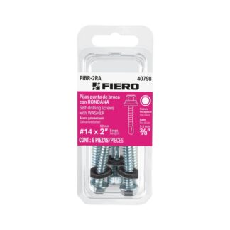 Blister Con 6 Tornillos 2 Hexagonal Punta Broca Con Rondana