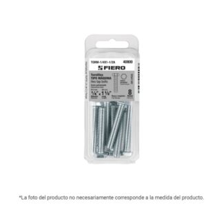 Blister Con 4 Tornillos 3/8 X 1 Tipo Maquina, Fiero