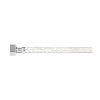 Manguera WC Vinilo Blanco 1/2X7/8, 35cm, Conector Plastico