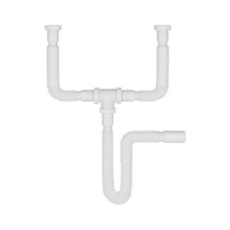 Cespol Doble De Polipropileno Para Fregadero Doble, 1-1/2