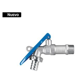 Llave De Esfera, Laton Niquelado Con Adaptador