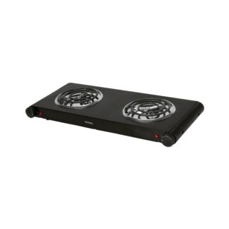 Parrilla Electrica De Doble Resistencia, Negra, Volteck