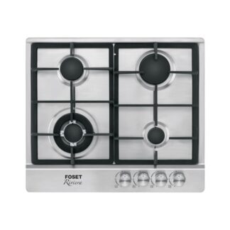 Parrilla De Gas Empotrable 4 Quemadores, Acero Inox, Foset