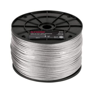 Metro De Cable Rigido 1/8 De Acero 7X7 Hilos, 300 M, Fiero