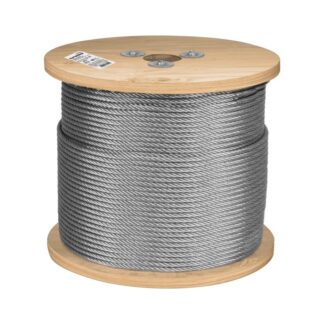 Metro De Cable Rigido 1/4 De Acero 7X7 Hilos, 300 M, Fiero