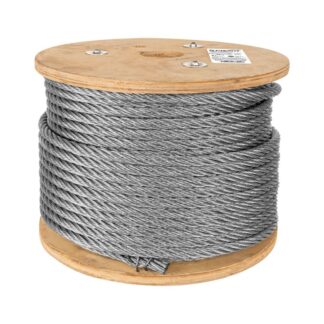 Metro De Cable Rigido 1/2 De Acero 7X7 Hilos, 75 M, Fiero