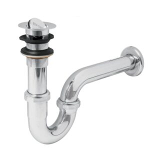 Cespol P/Lavabo Laton C/Contra Tipo Moneda, Cromo, 1-1/4