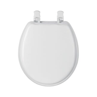 Asiento Redondo Acojinado Para WC, Cerrado, Blanco, Foset