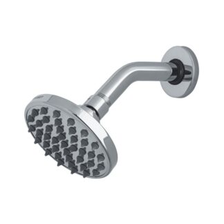 Regadera Cromo 4 Plato Redondo, Con Brazo, Foset Element