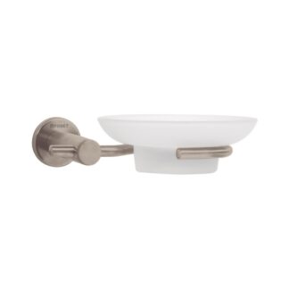 Jabonera Metalica Satin Con Plato De Vidrio, Foset Element