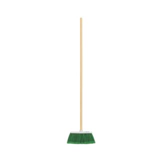 Escoba Chica Tipo Cepillo, Cerdas De Pvc, Baston De Madera